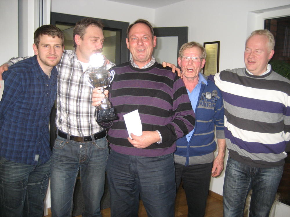 von links nach rechts: Oliver Höne (3.), Oliver Leißing (2.), Bernhard Hennenberg (1.), Gerrit Huisman (4.), Heinz-Josef Horstmann (5.)