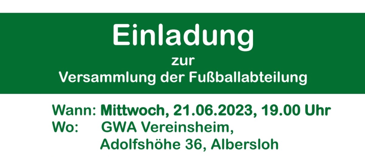 Versammlung der Fußballabteilung